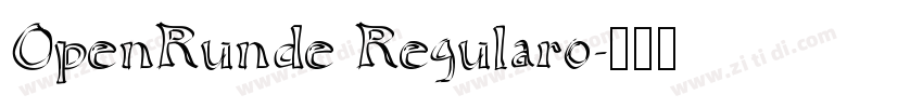 OpenRunde Regularo字体转换